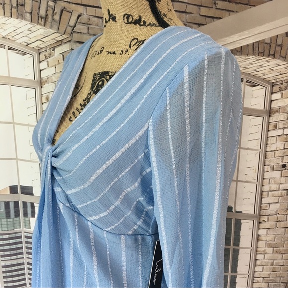 Lulu’s Million Reasons Blue Striped Mini D… - Picture 13 of 15